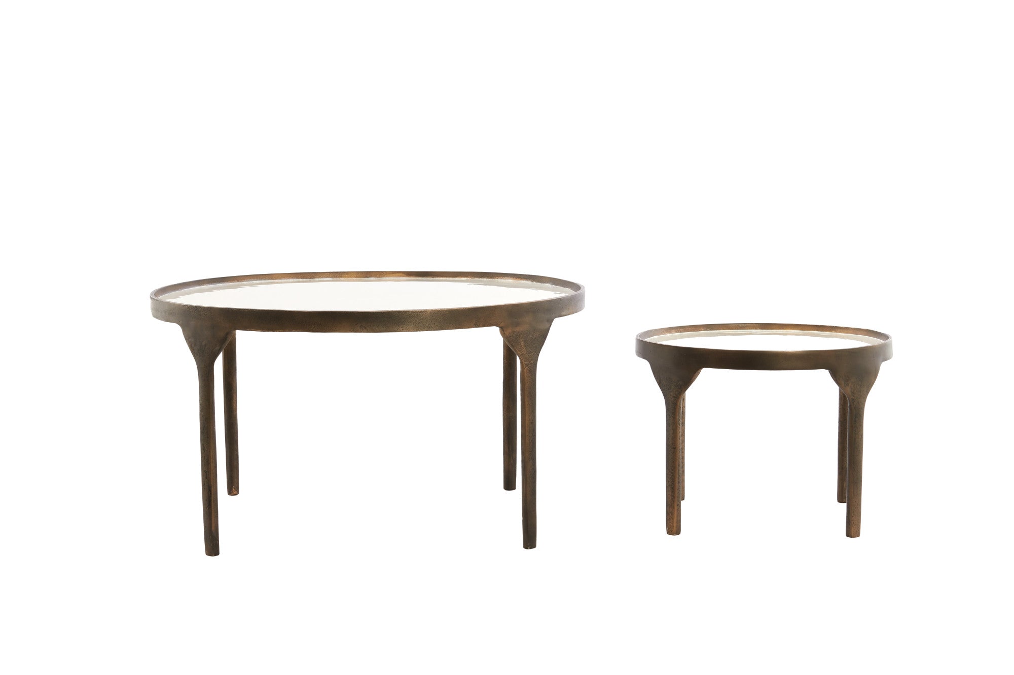 Light & Living salontafel ELI - Ø85x42 cm - wit - Set van 2