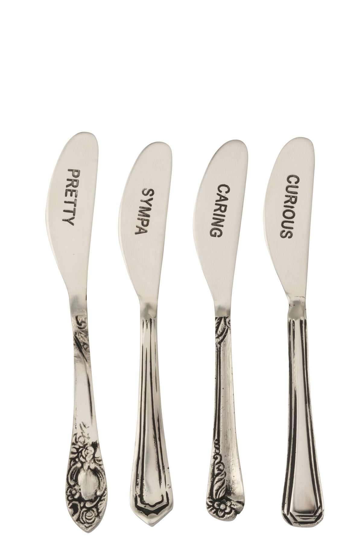 J-Line bestek Messing - brass - zilver - doos van 4