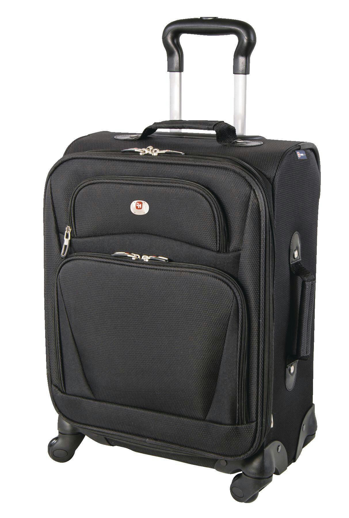 Swiss Alps Canadian Collection Softside Spinner Wheel Carry-On Travel Luggage Suitcase, 19-in