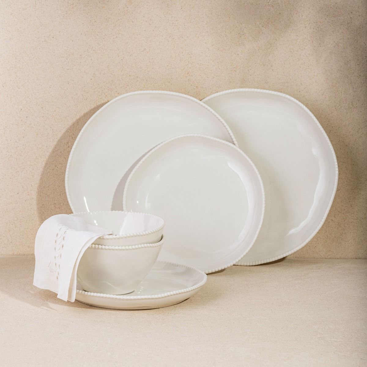 Zestaw obiadowy PADRA biały 6 szt