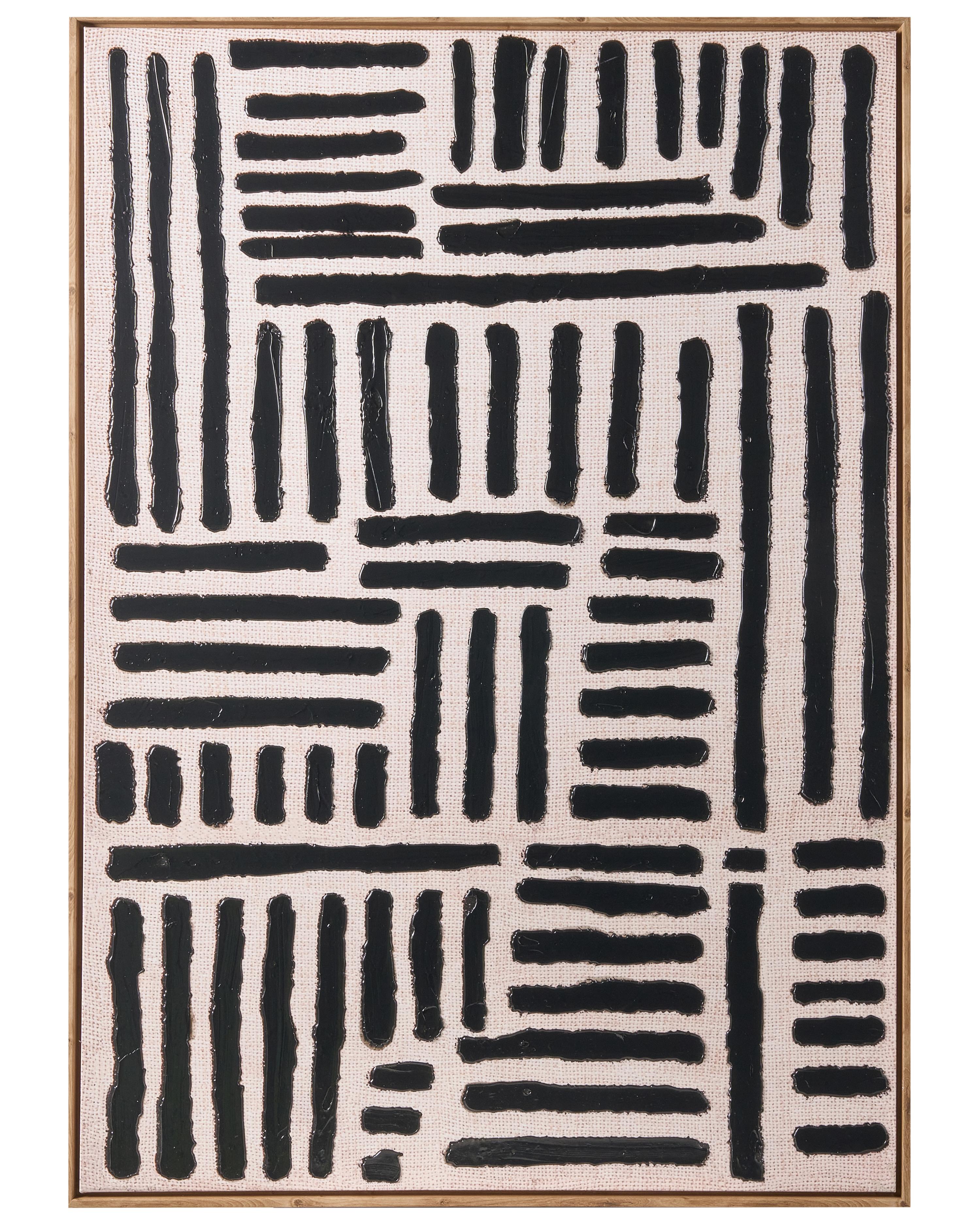 Canvas NAVAN Abstract Motif Black