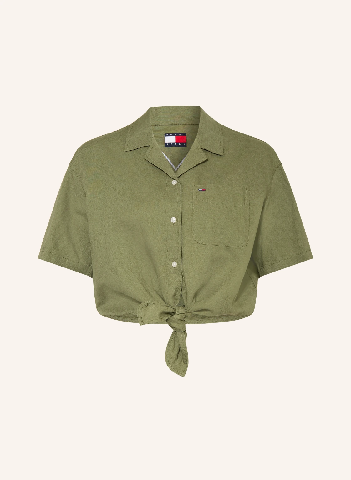 TOMMY JEANS Bluse mit Leinen