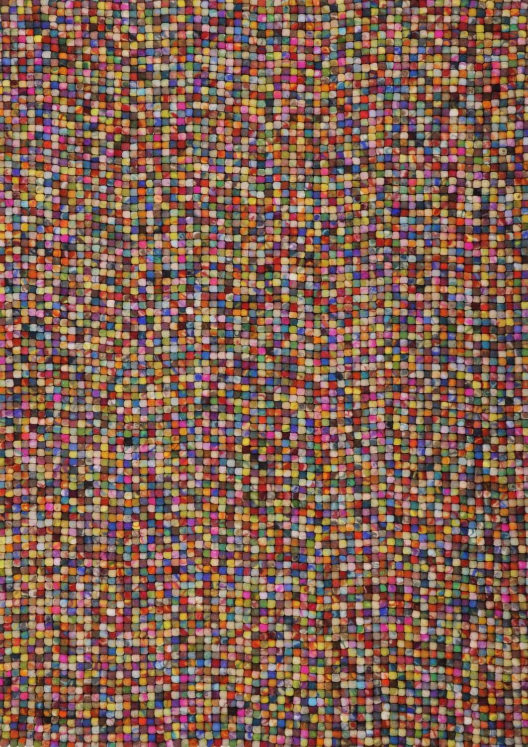 Handgemaakt viltkogeltapijt Felty 40x60 cm - Multicolor
