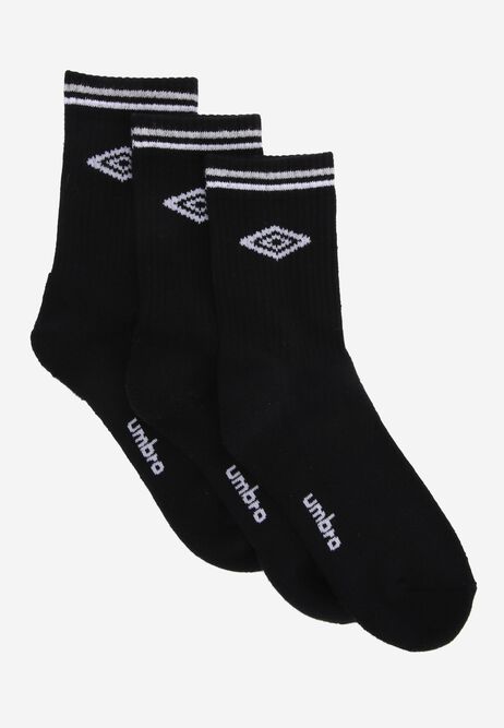 Boys 3pk Black Umbro Sport Socks