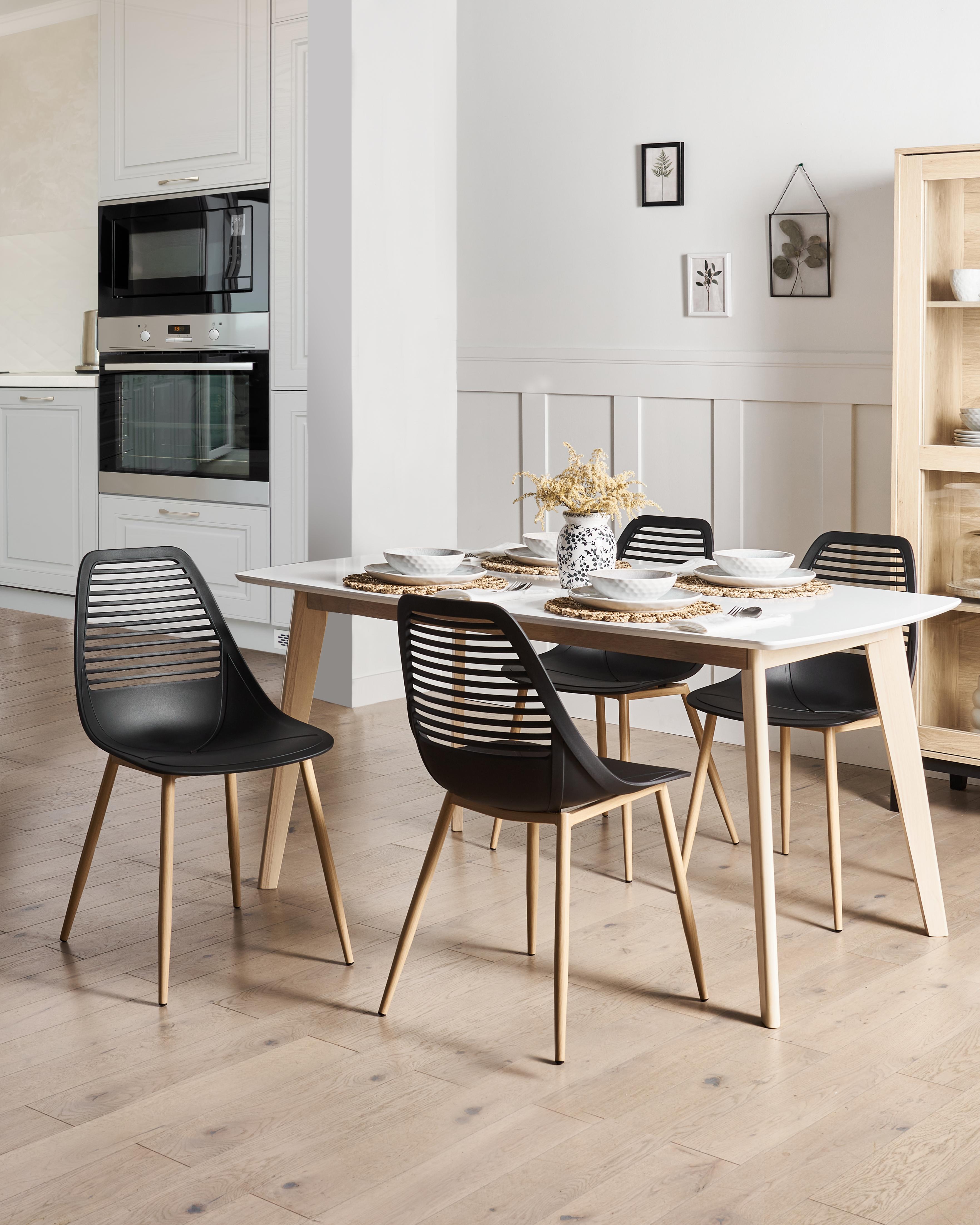 Set of 4 Dining Chairs MONTELLO Black
