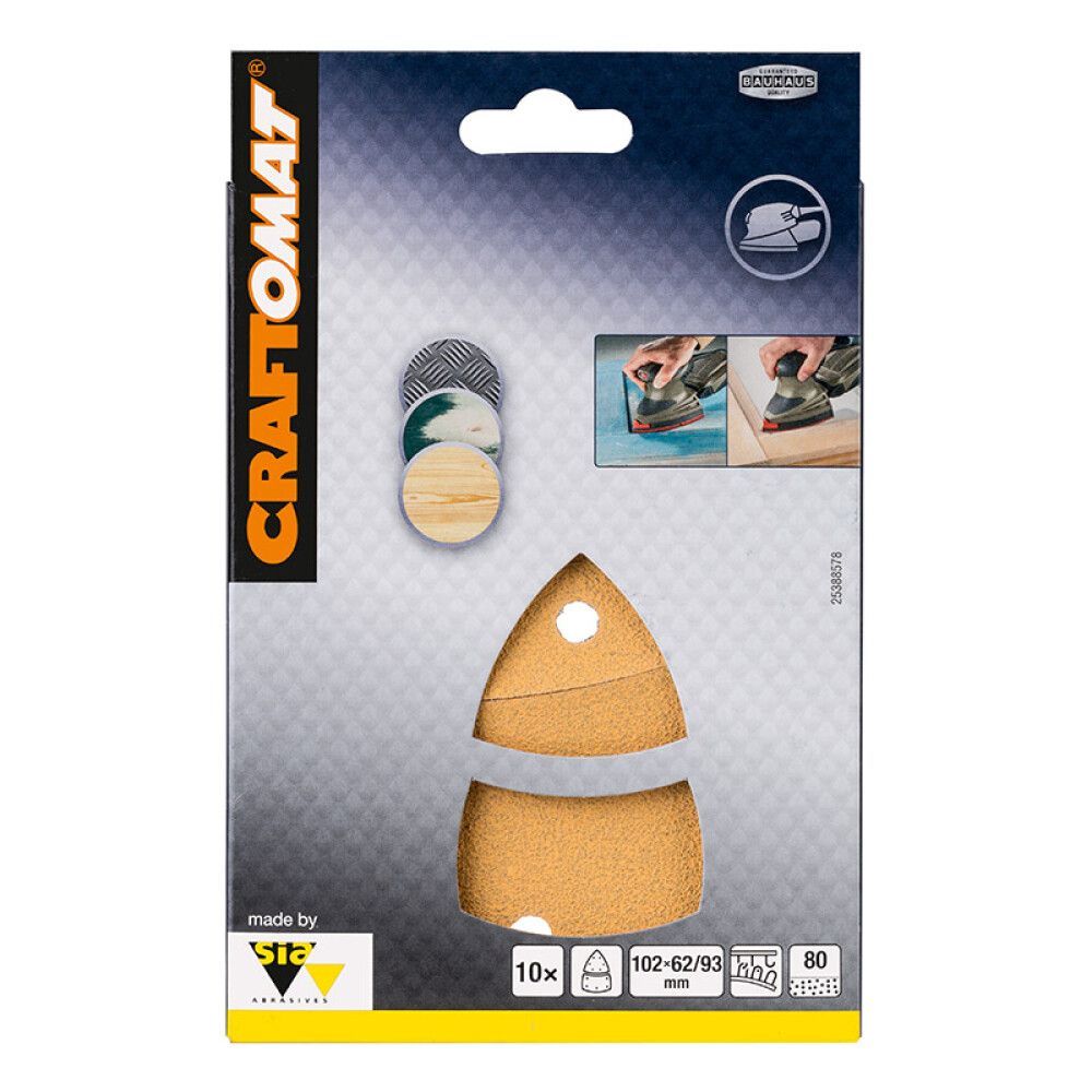 SLIPEBLAD CRAFTOMAT DELTA 102X62/93MM K80 10STK