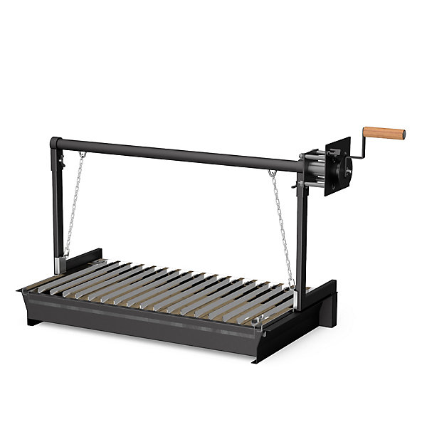 MOVELAR - Barbecue préfabriqué à bois et charbon de bois California PlusxL (Beige - 110x64x225 cm) REF : M00137 - Usage Extérieur