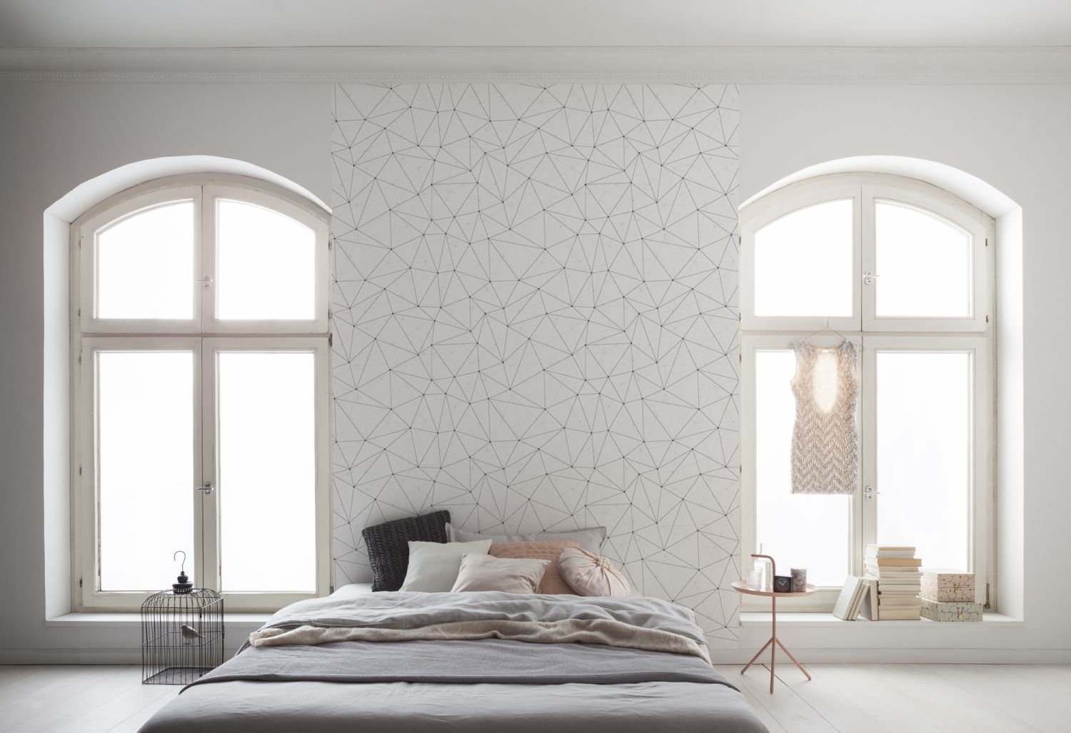 Sanders & Sanders fotobehang bloesems zwart wit - 200 x 250 cm - 611939