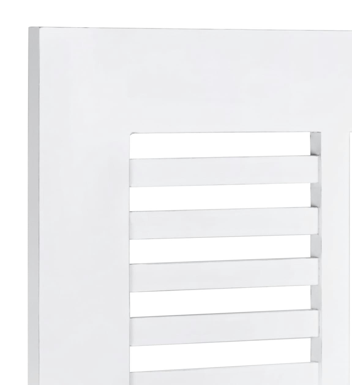 EVEREST - Tête de lit en bois de mindi blanc L100