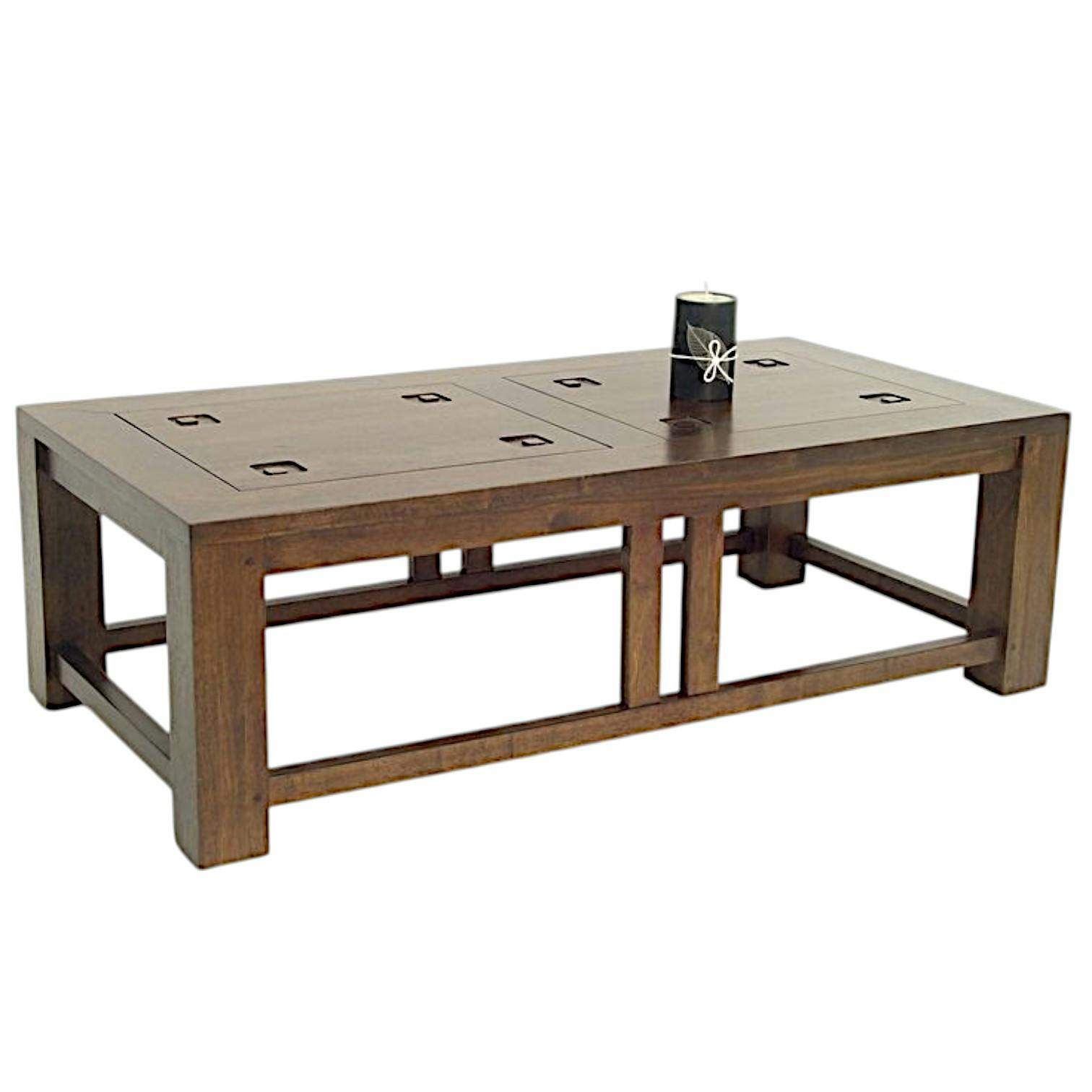 Table basse hévéa 120x60cm TESSA