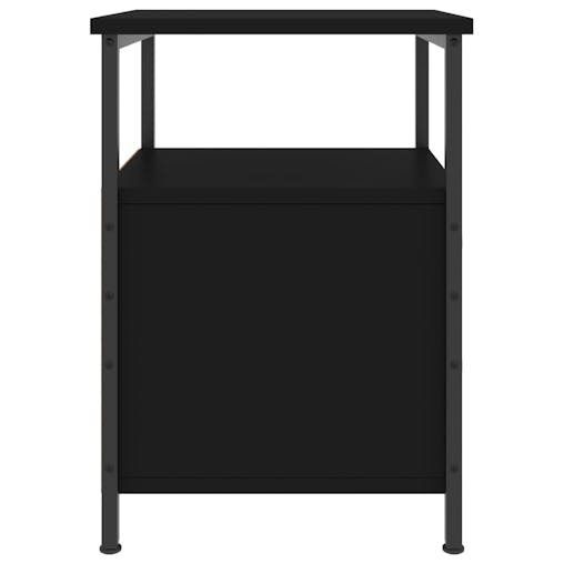 NNEVL Bedside Cabinet Black 34x35.5x50 cm Engineered Wood