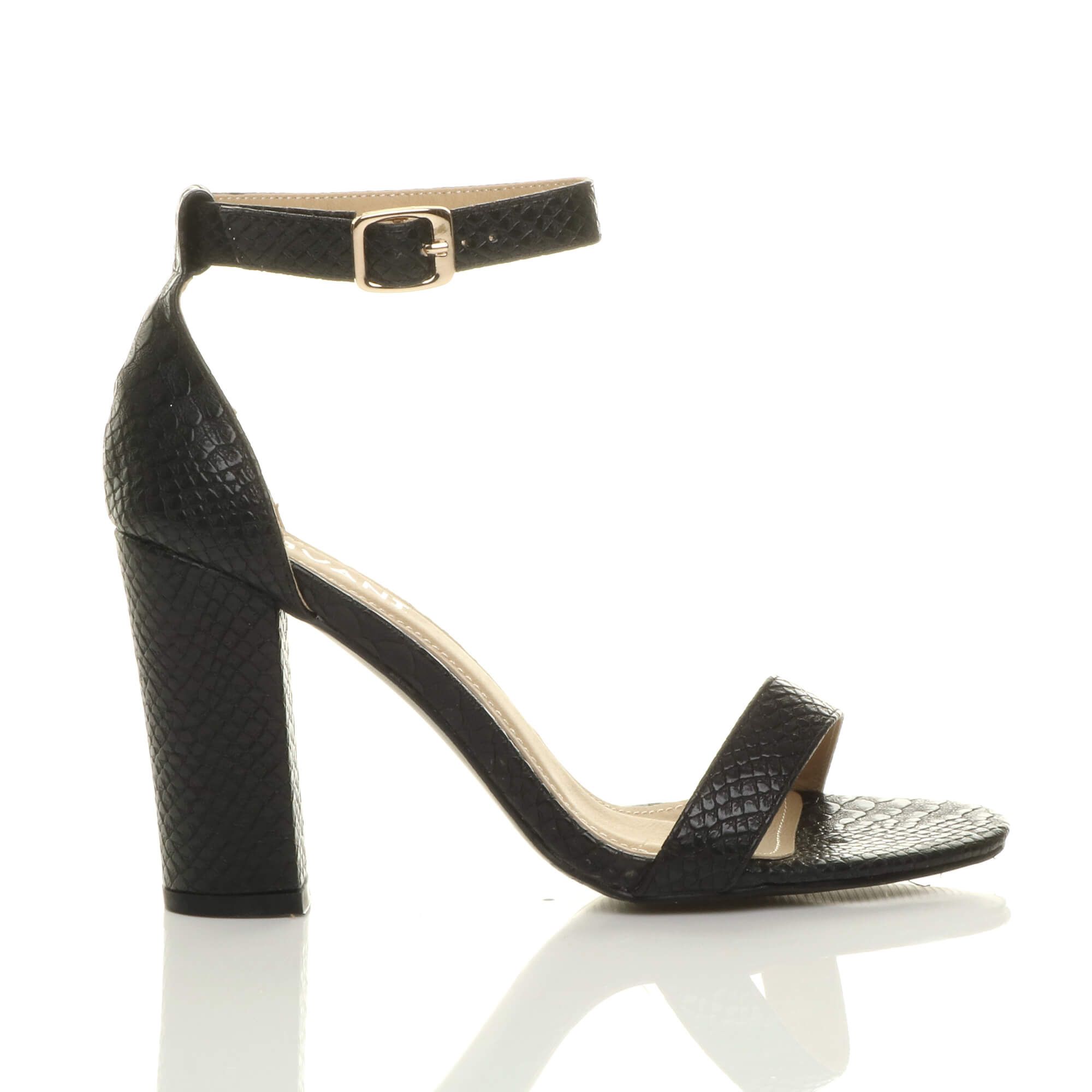 AJVANI High Block Heel Ankle Strap Sandals