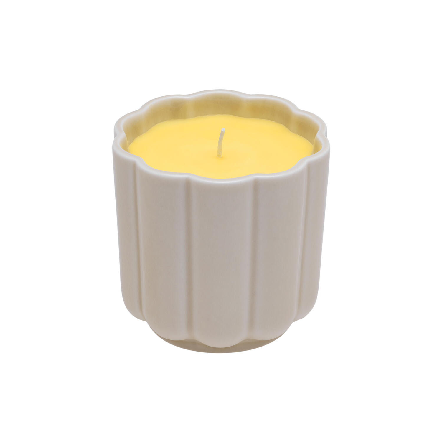 Play lys i rund keramikform, beige/gul