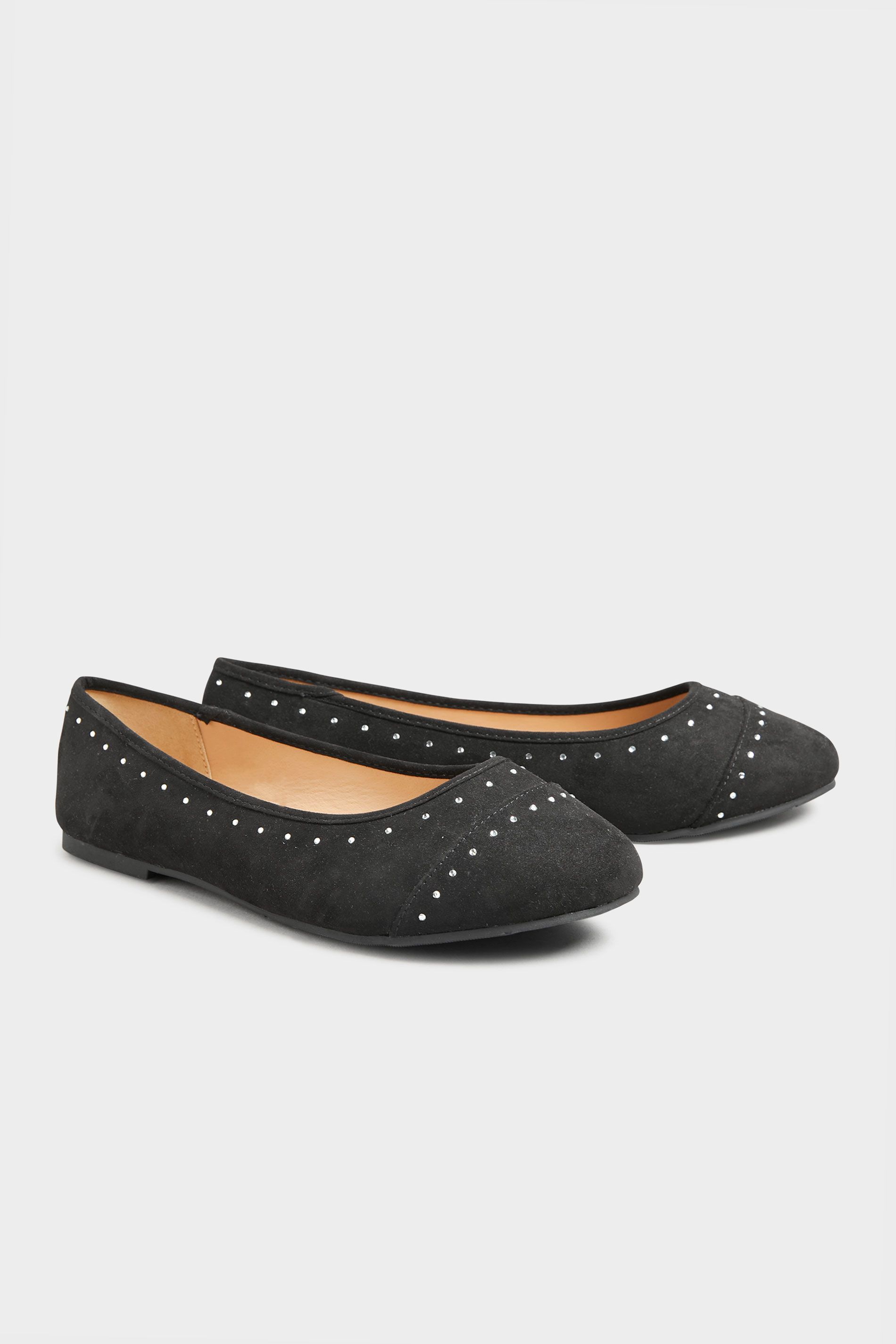 Yours Wide & Extra Wide Fit Ballerina Pumps