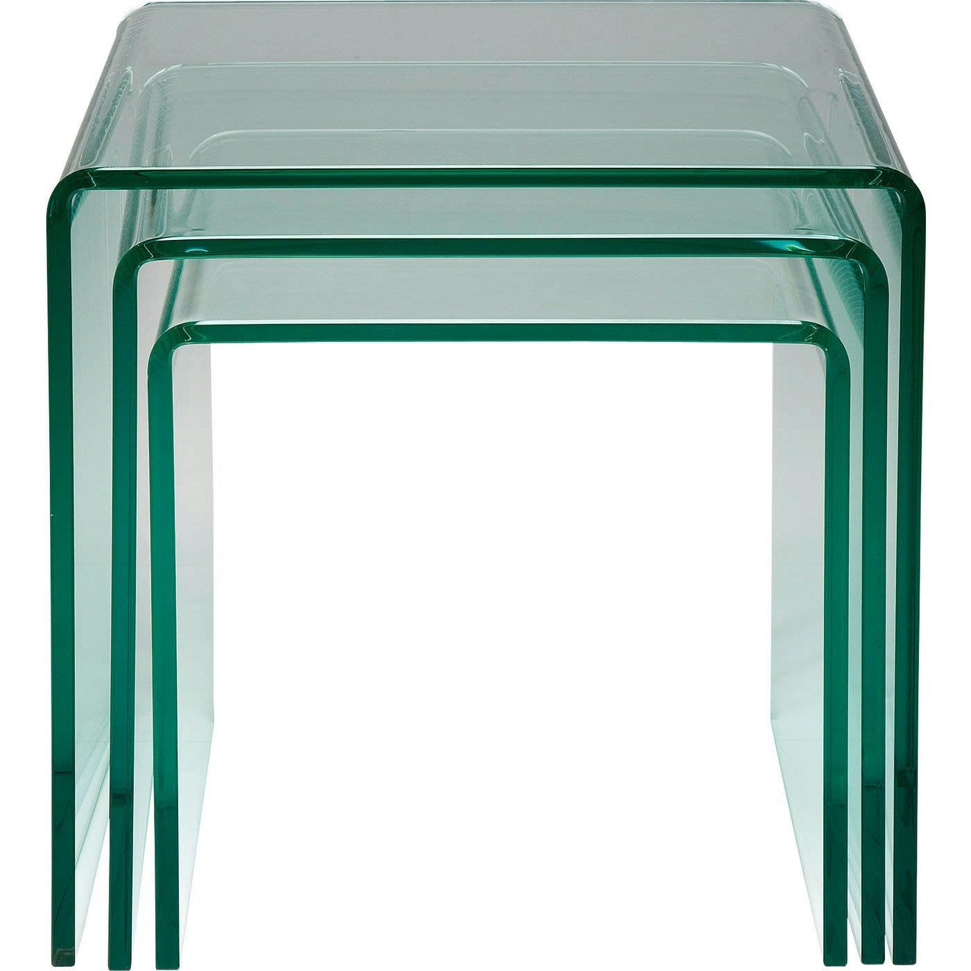 VISIBLE CLEAR - Tables d'appoint Visible Clear gigognes set de 3 Kare Design