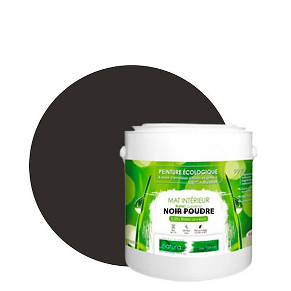 Noir Poudré Peinture interieur aspact mat Natura - Noir Poudre - 2.5L