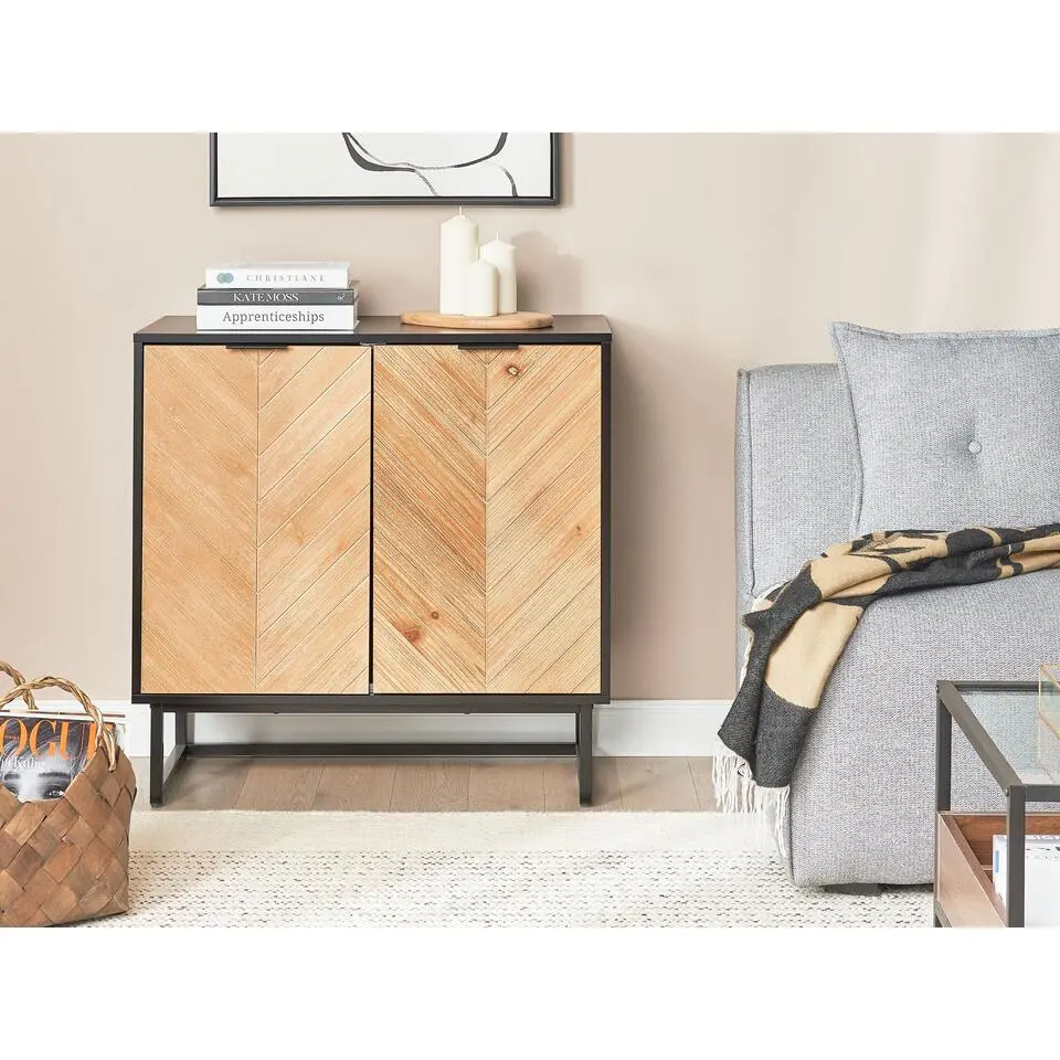 ALASKA - Dressoir - Lichtbruin/Zwart - Hout