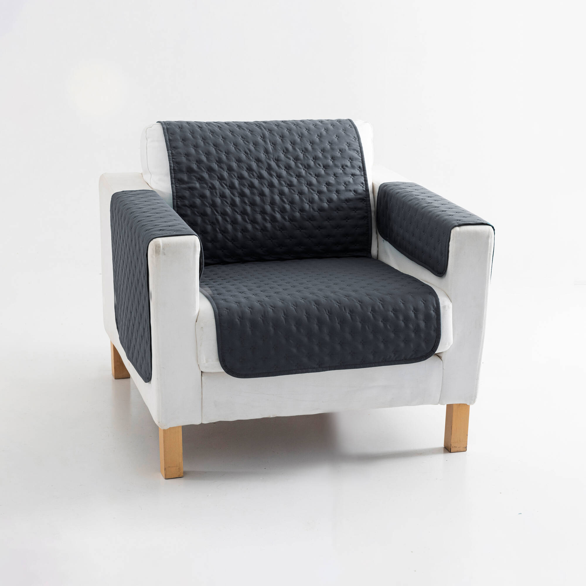 Protège-salon antiglisse microfibre matelassé