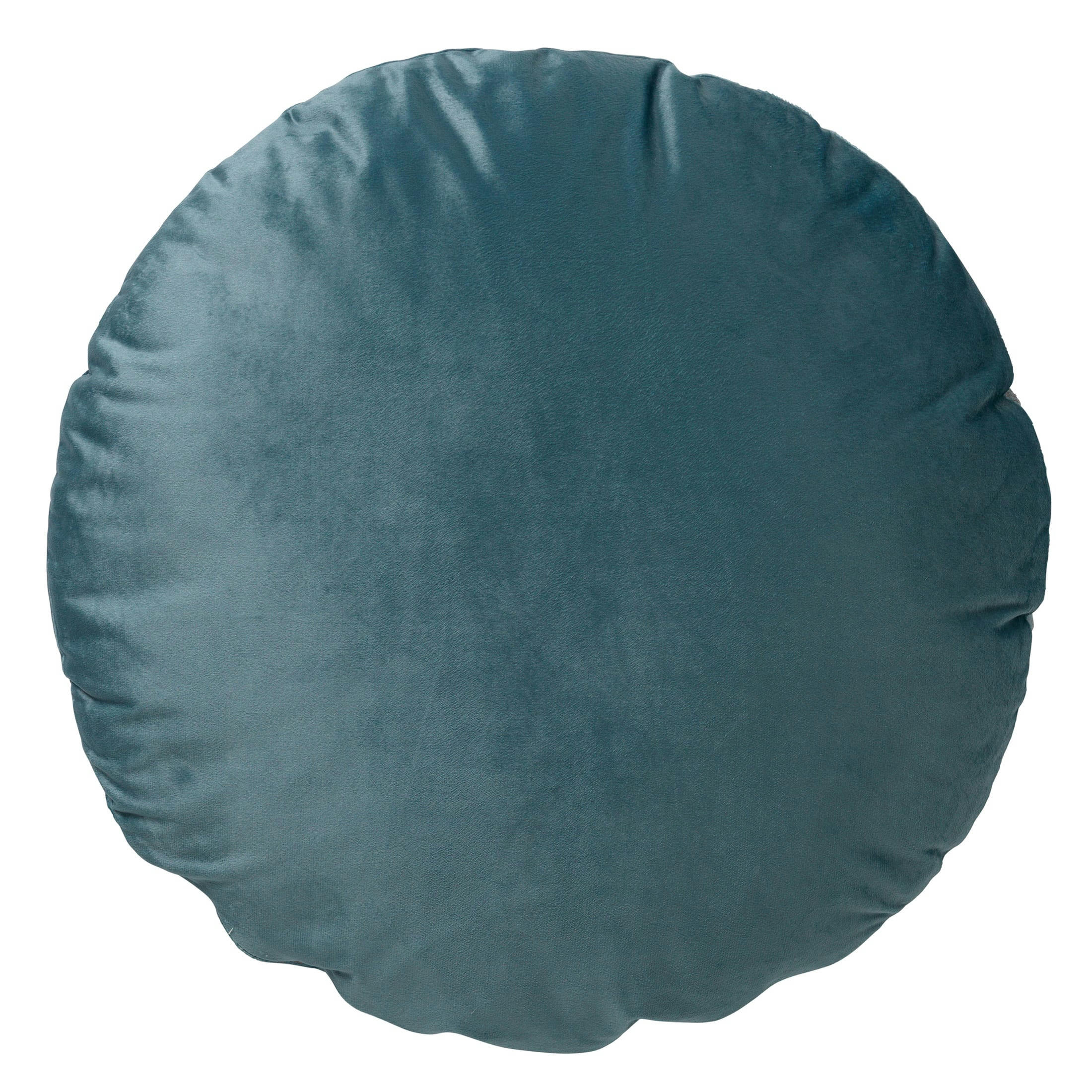 - Coussin rond vert en velours 45 cm avec motif fleuri