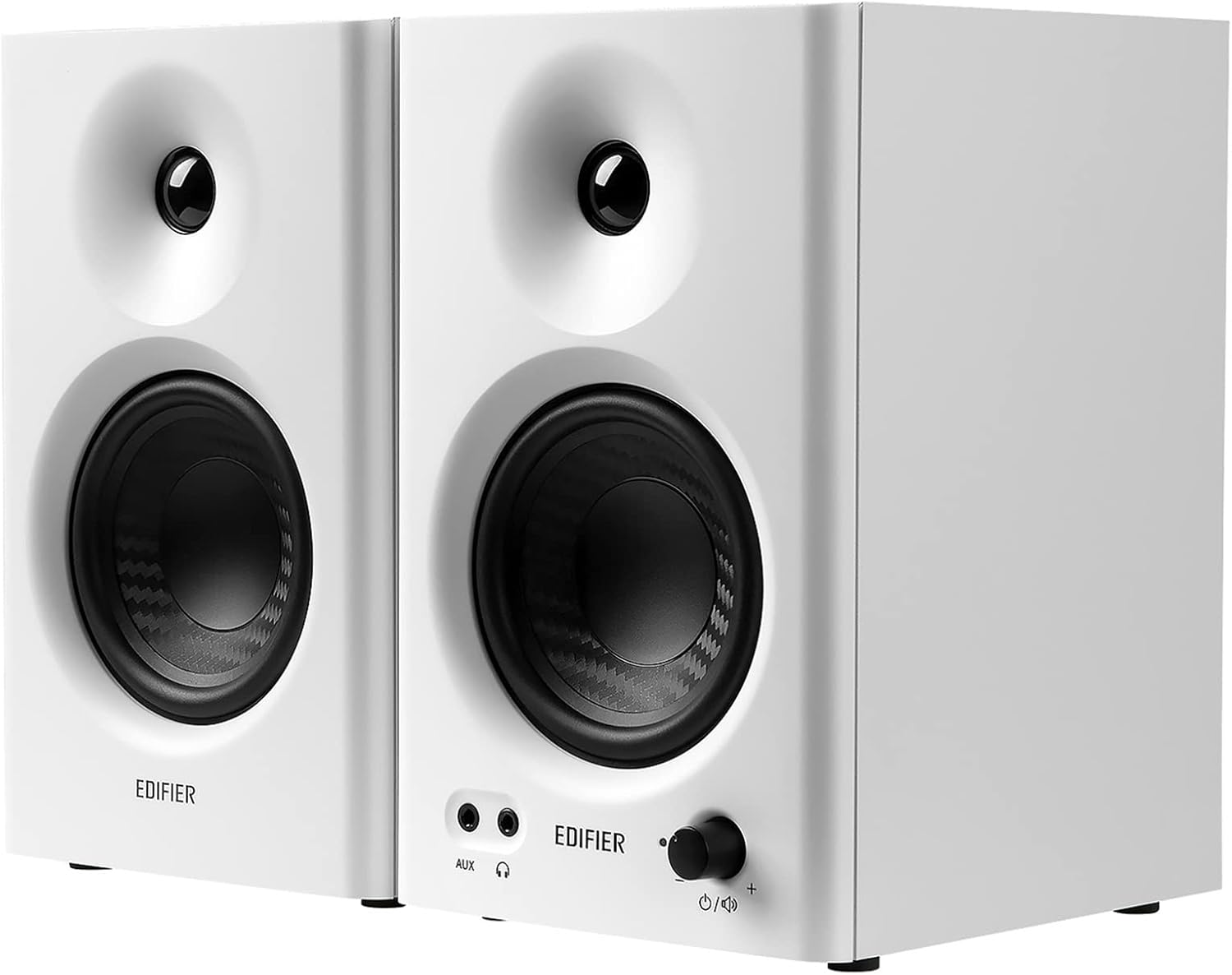 Edifier MR4 42W Powered Monitor Speakers, 1 Tweeter & 4 Woofer, Balanced TRS/RCA/AUX, Monitoring/Music Mode, for PC/PS5/TV, Music Production & Gaming-White