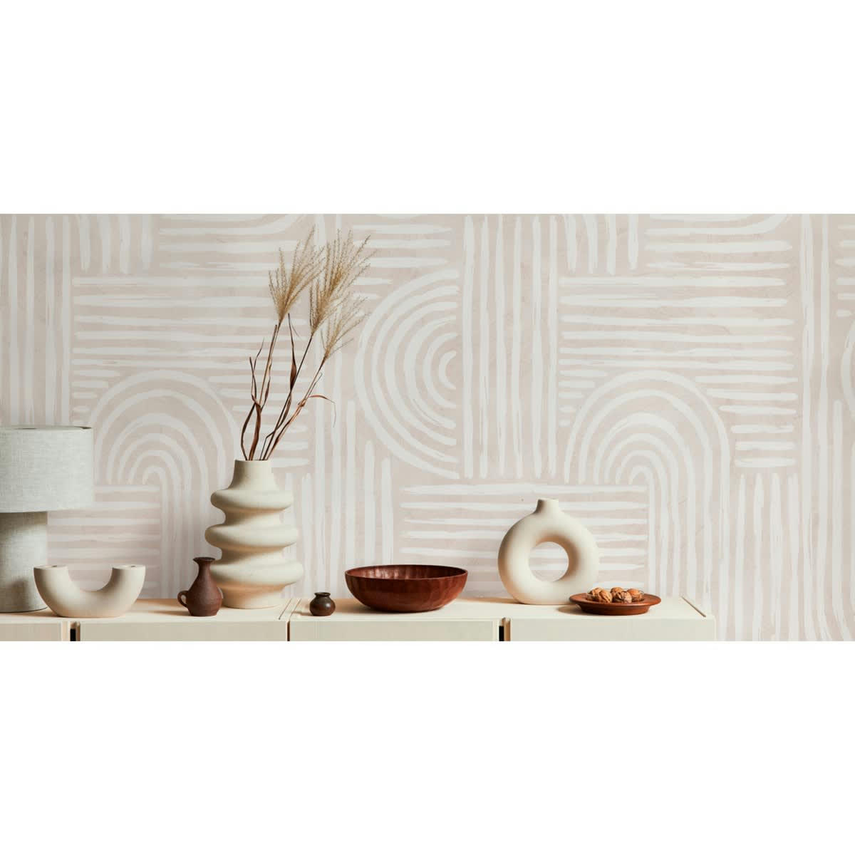 CHALK - Papier peint panoramique motif imprimé Beige 480x280cm