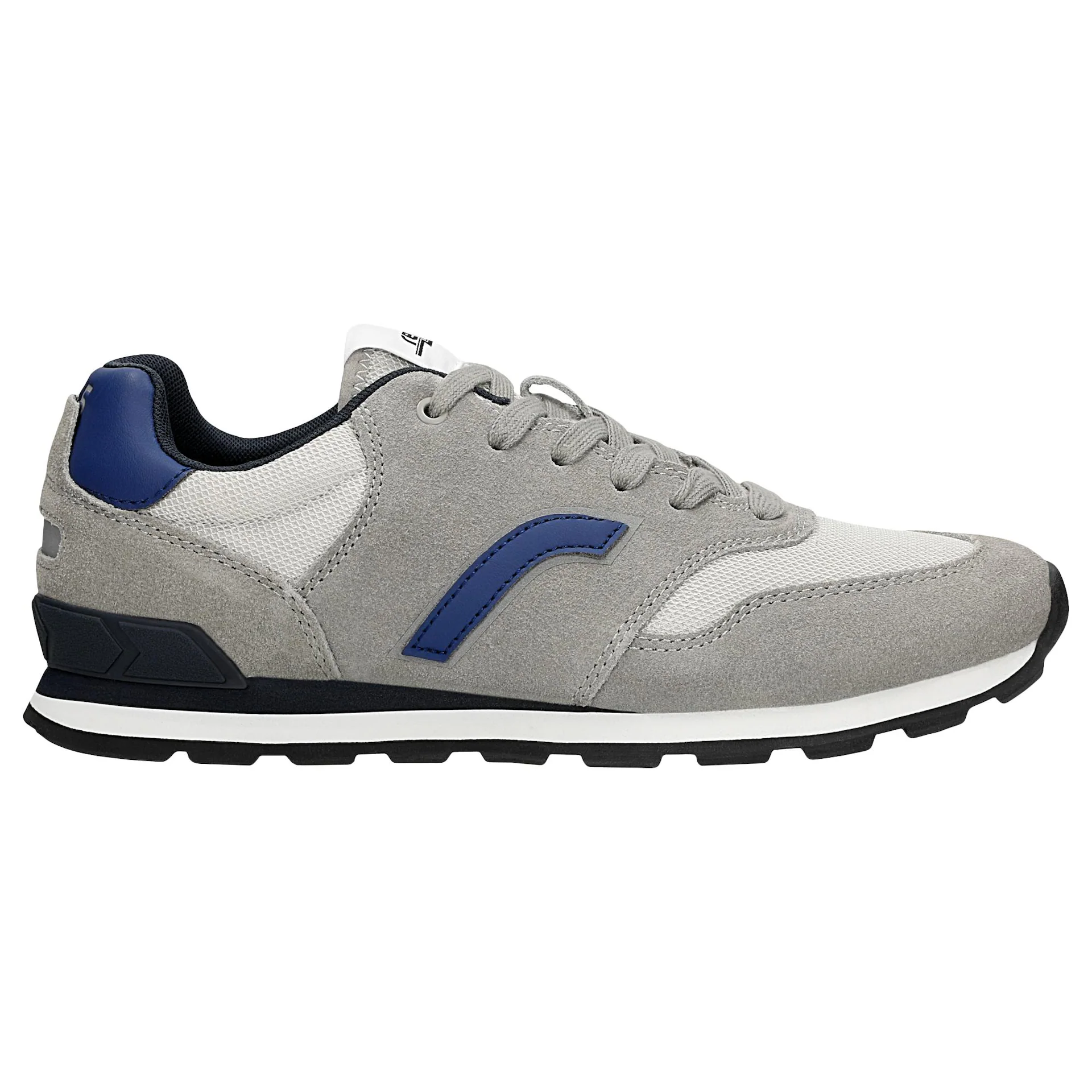 Popielato-niebieskie sneakersy RELAKS z niebieskimi detalami
