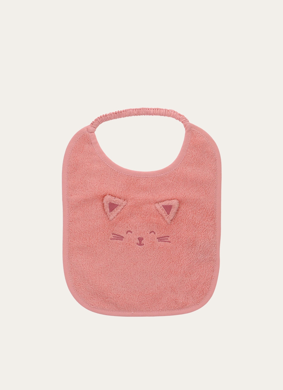 BAVOIR EN ÉPONGE TÊTE DE CHAT ROSE