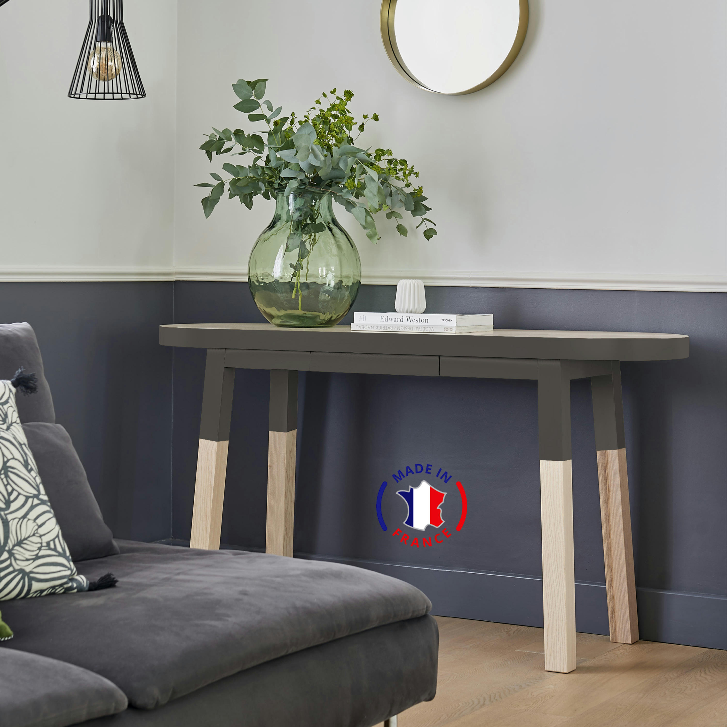 EGEE - Console ovale 140 cm, 100% frêne massif