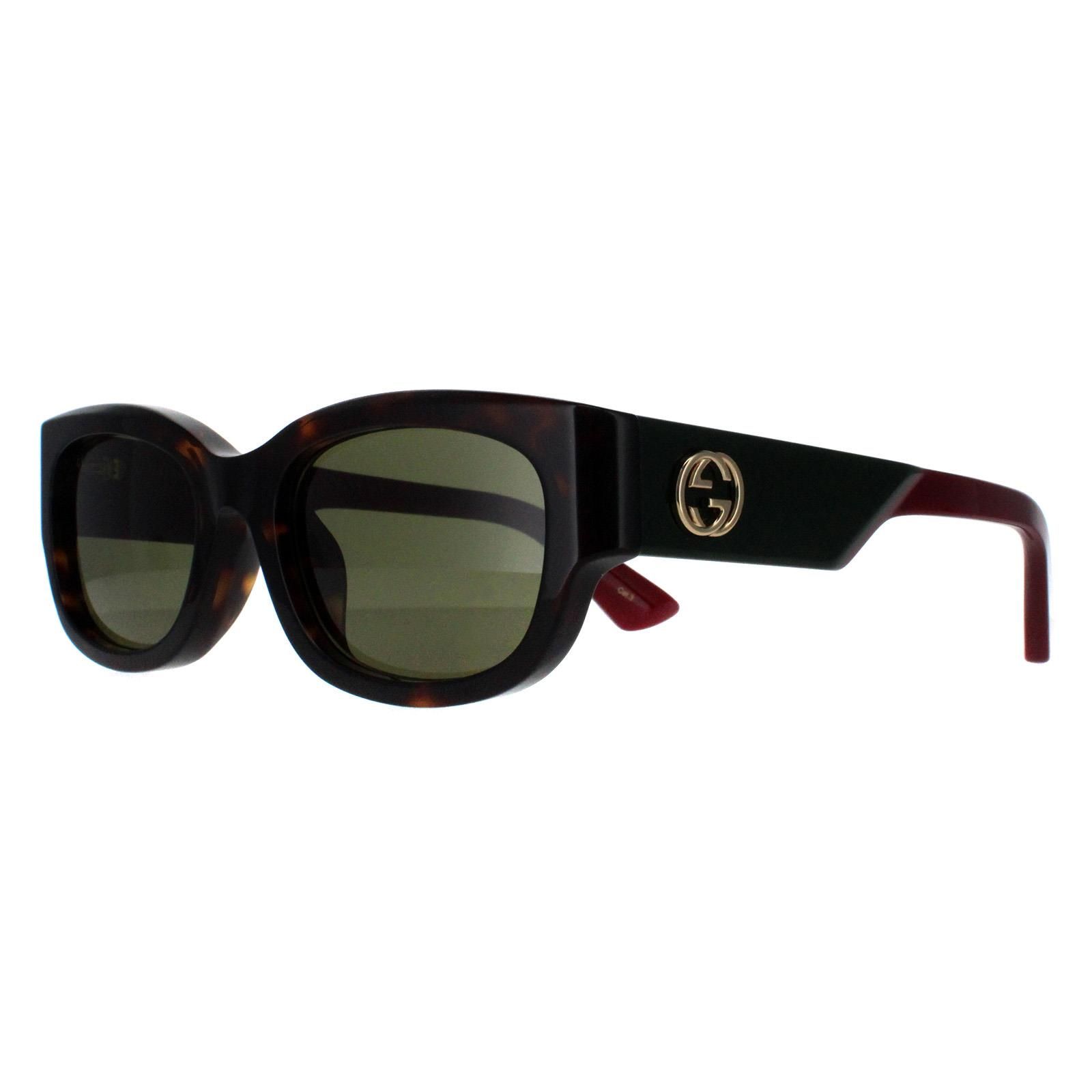 Gucci Square Havana with Green and Red Green GG1667SK