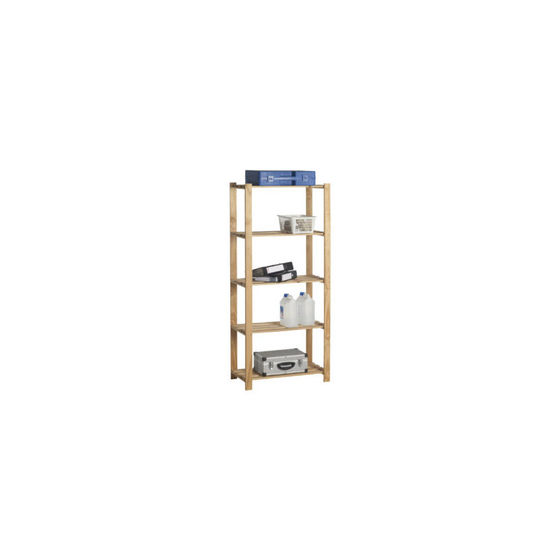 Étagère de rangement Luxe 175 x 80 x 40 cm bois PRACTO HOME