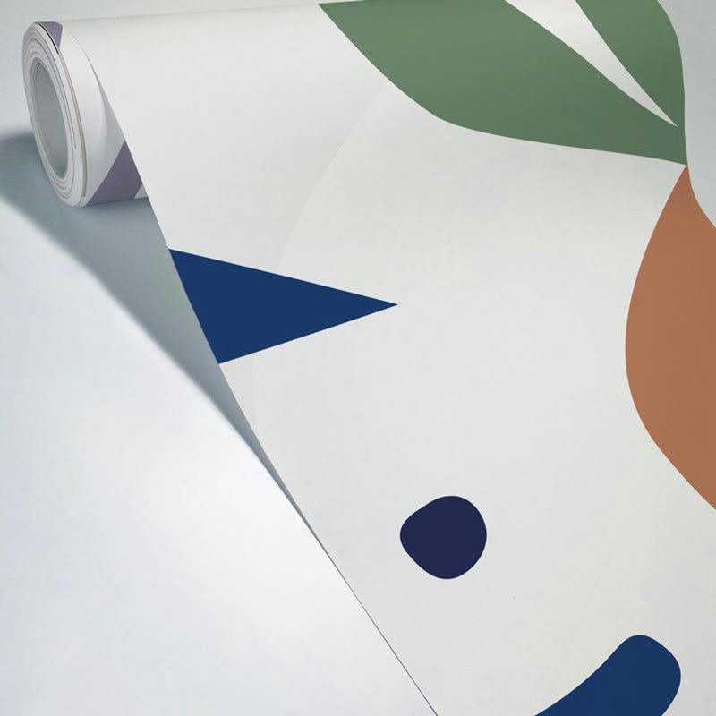 FACE GRAND BLEU - Papier Peint Panoramique L432xH270cm Bleu Géométrique