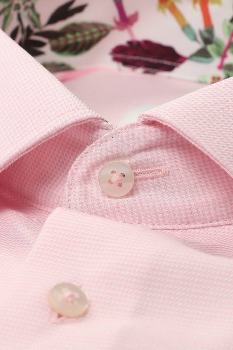 ETERNA Modern Fit Hemd rosa, Strukturiert