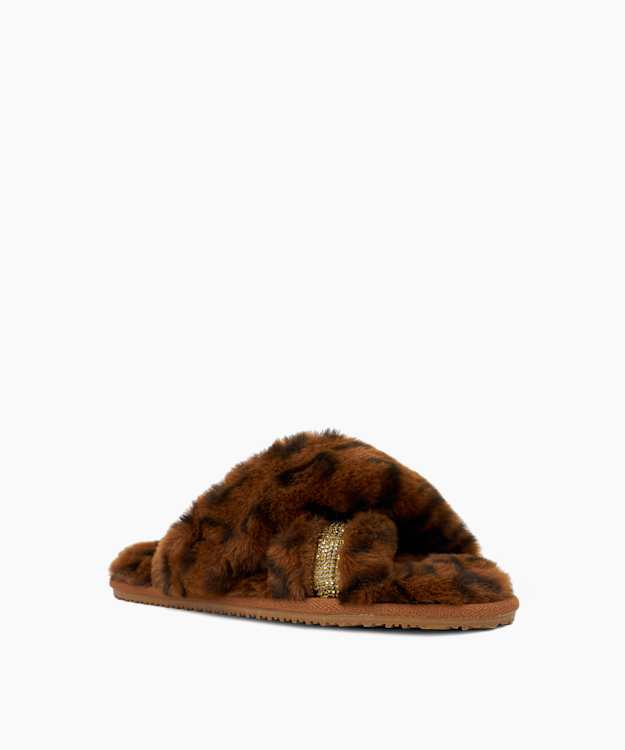 Wish Leopard - Faux Fur Leopard Print Slippers