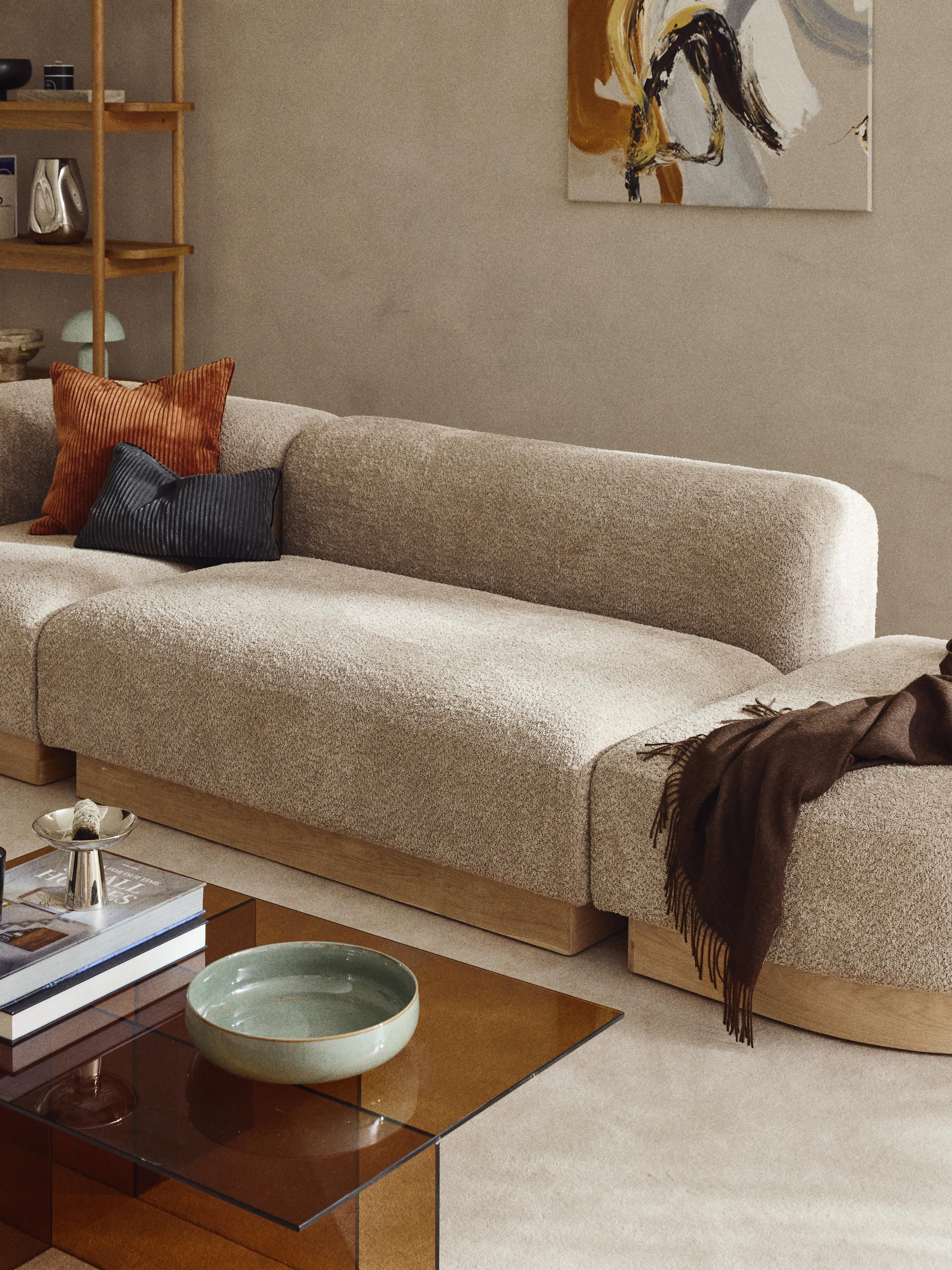 Sofa Natalie (2-Sitzer) aus Teddy-Bouclé