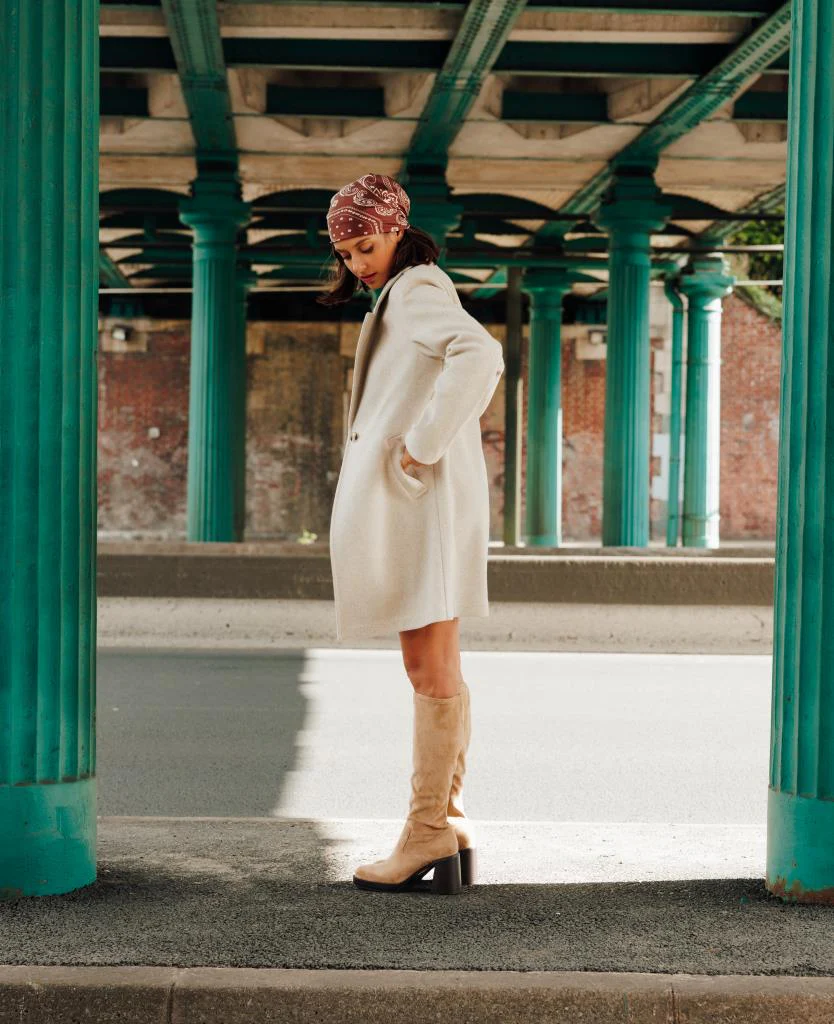 Manteau façon de drap de laine