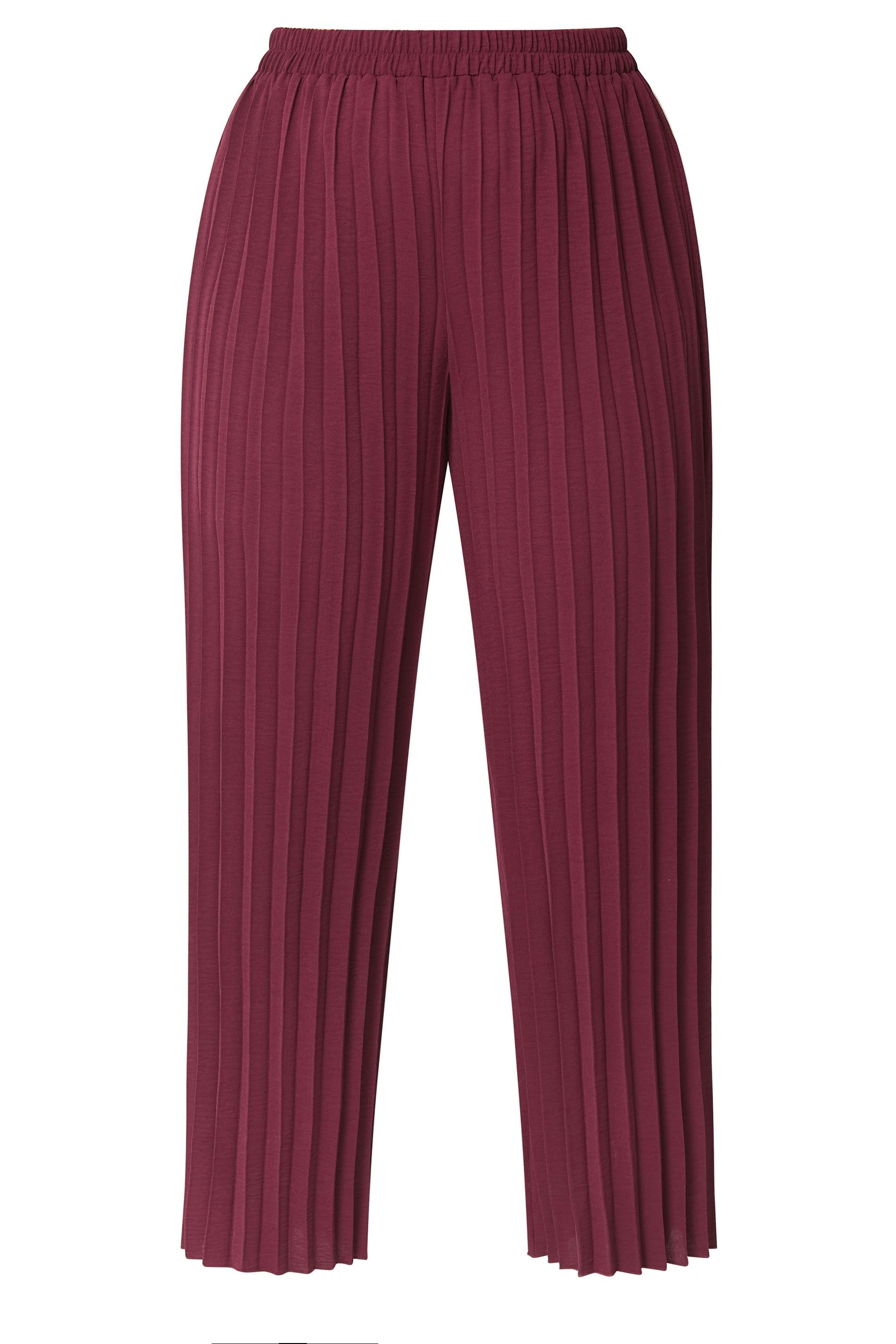 Yours Pleated Wide Leg Trousers