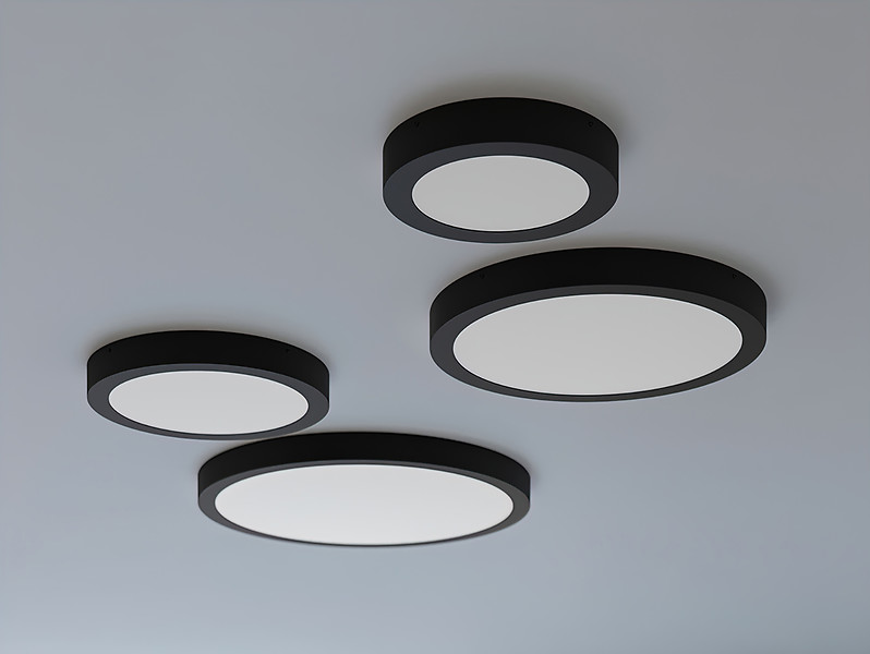 Plafon Onyx LED 50 cm aluminiowy czarny