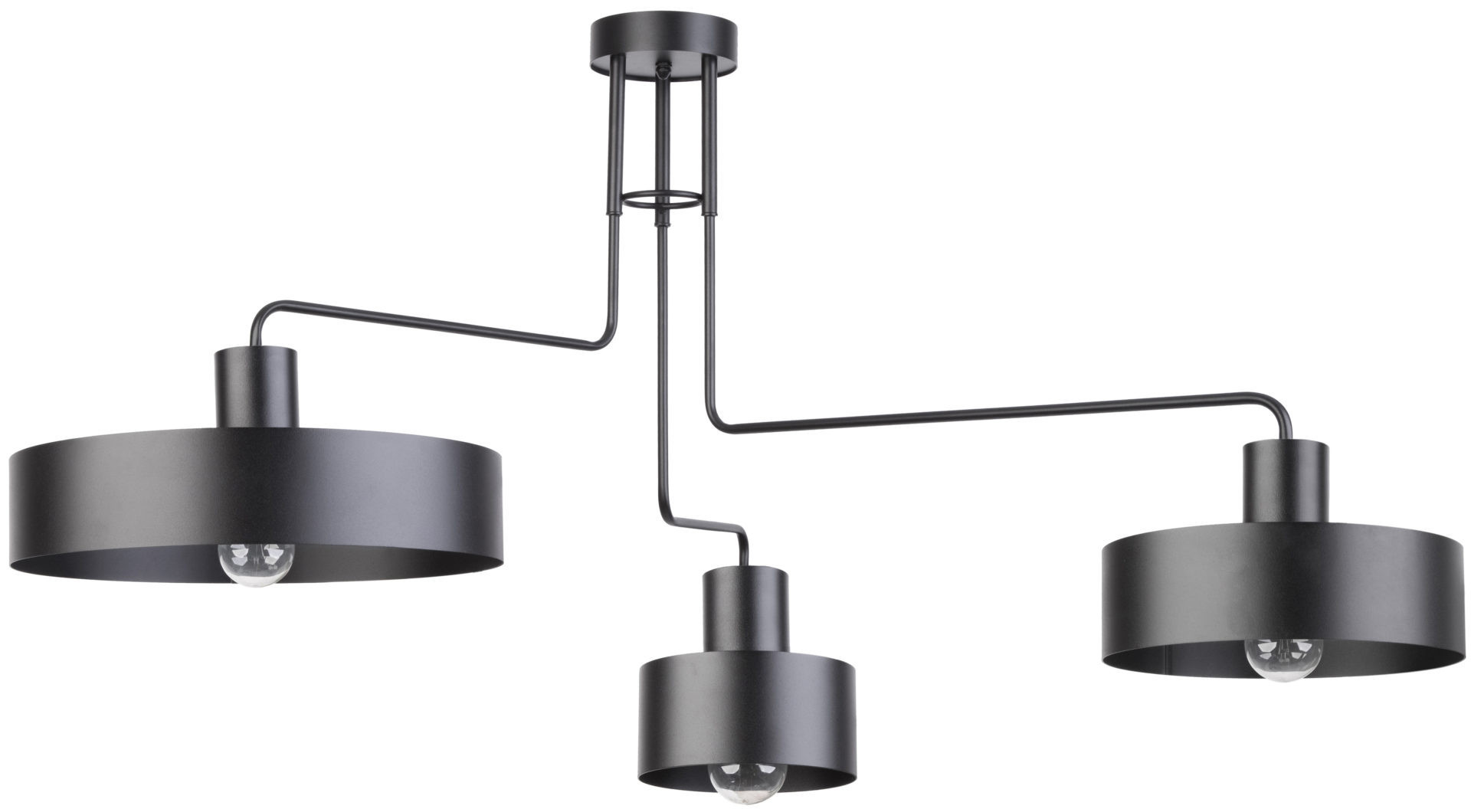 Lampa wisząca czarna Vasco 3xE27x15W wym: 62x93x35 cm Sigma Lighting