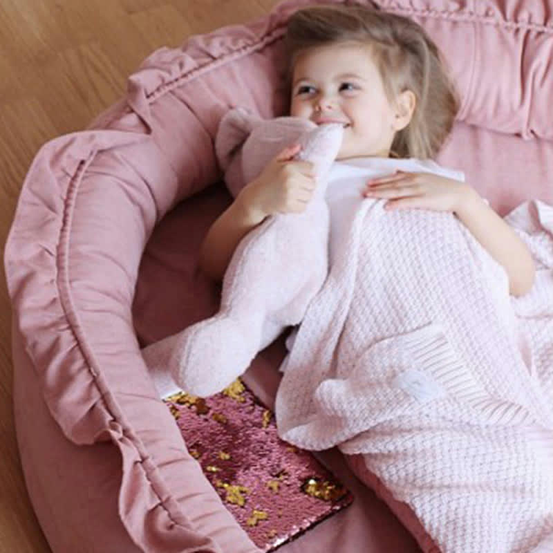 - Tapis de jeu cocon rose blush Basic