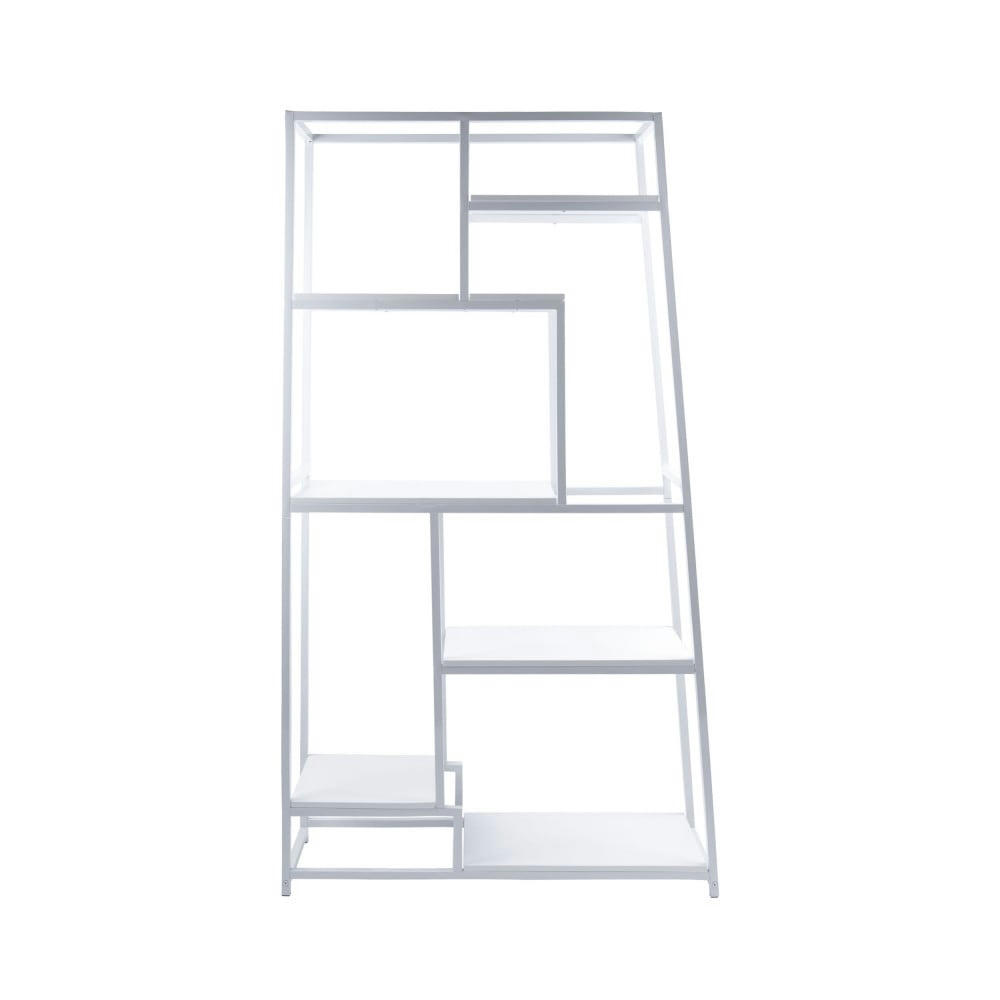 FUSHION - Étagère asymétrique en métal blanc H178cm