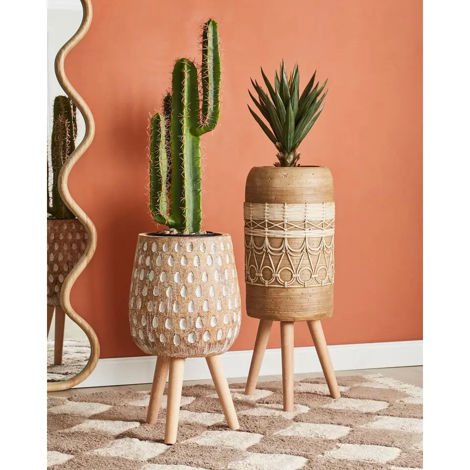 DRYOPTERIS - Bloempot - Lichtbruin - Magnesium