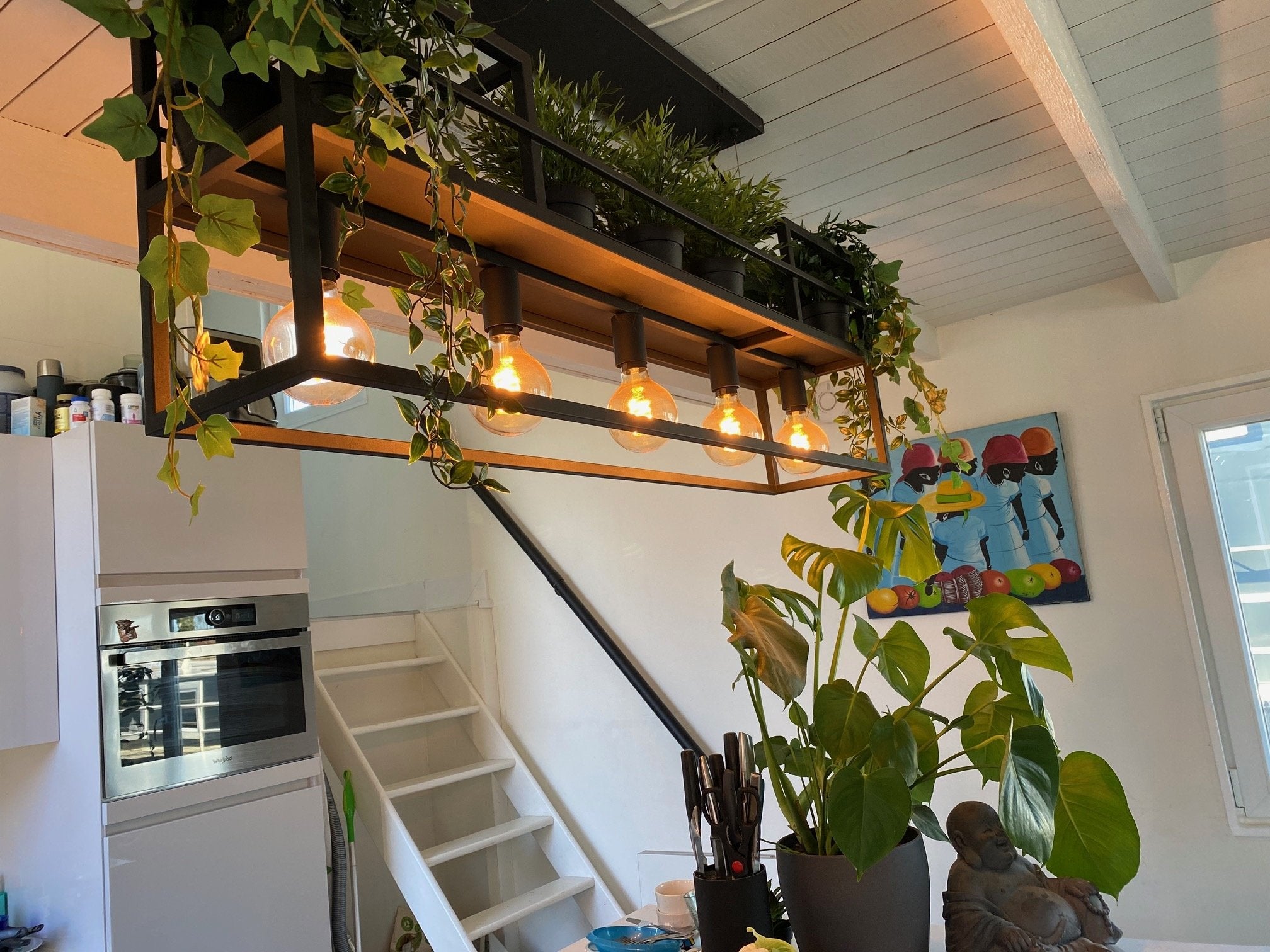 Freelight Freelight Hanglamp Culinara Zwart met Rek 120cm