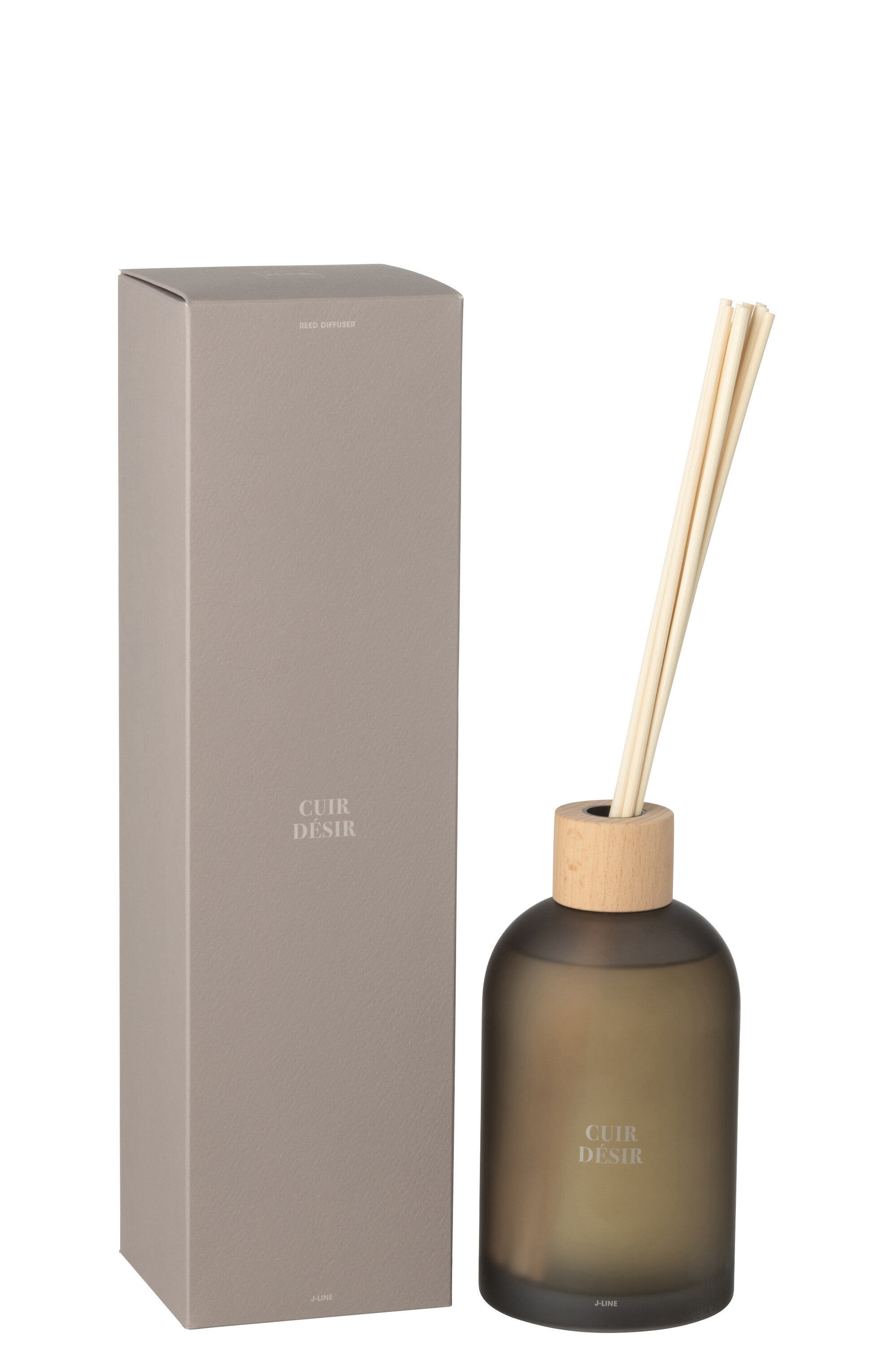 J-Line geurstokjes Accords Essentiels - Cuir Désir - bruin -