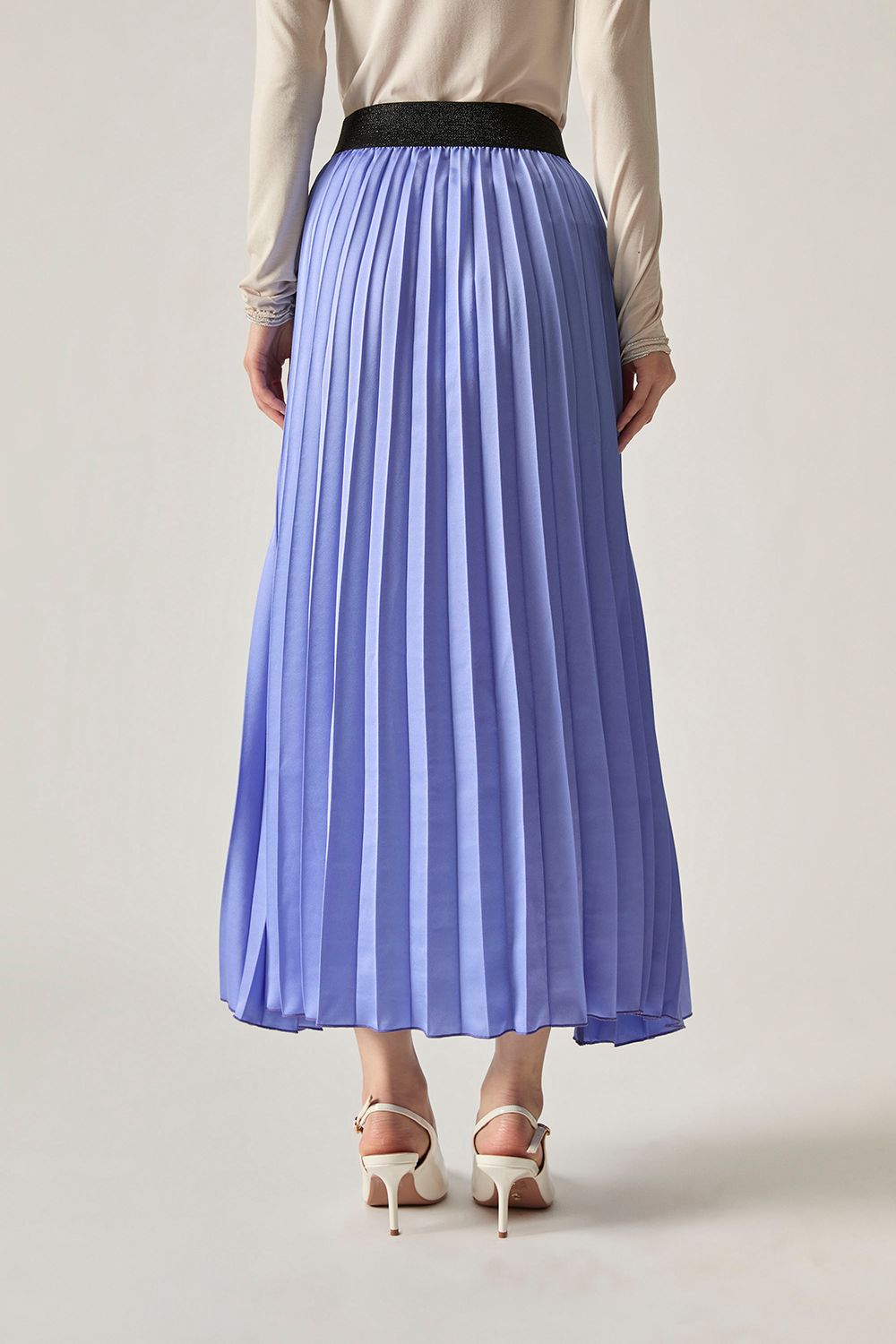 James Lakeland Lilac Pleated Maxi Skirt