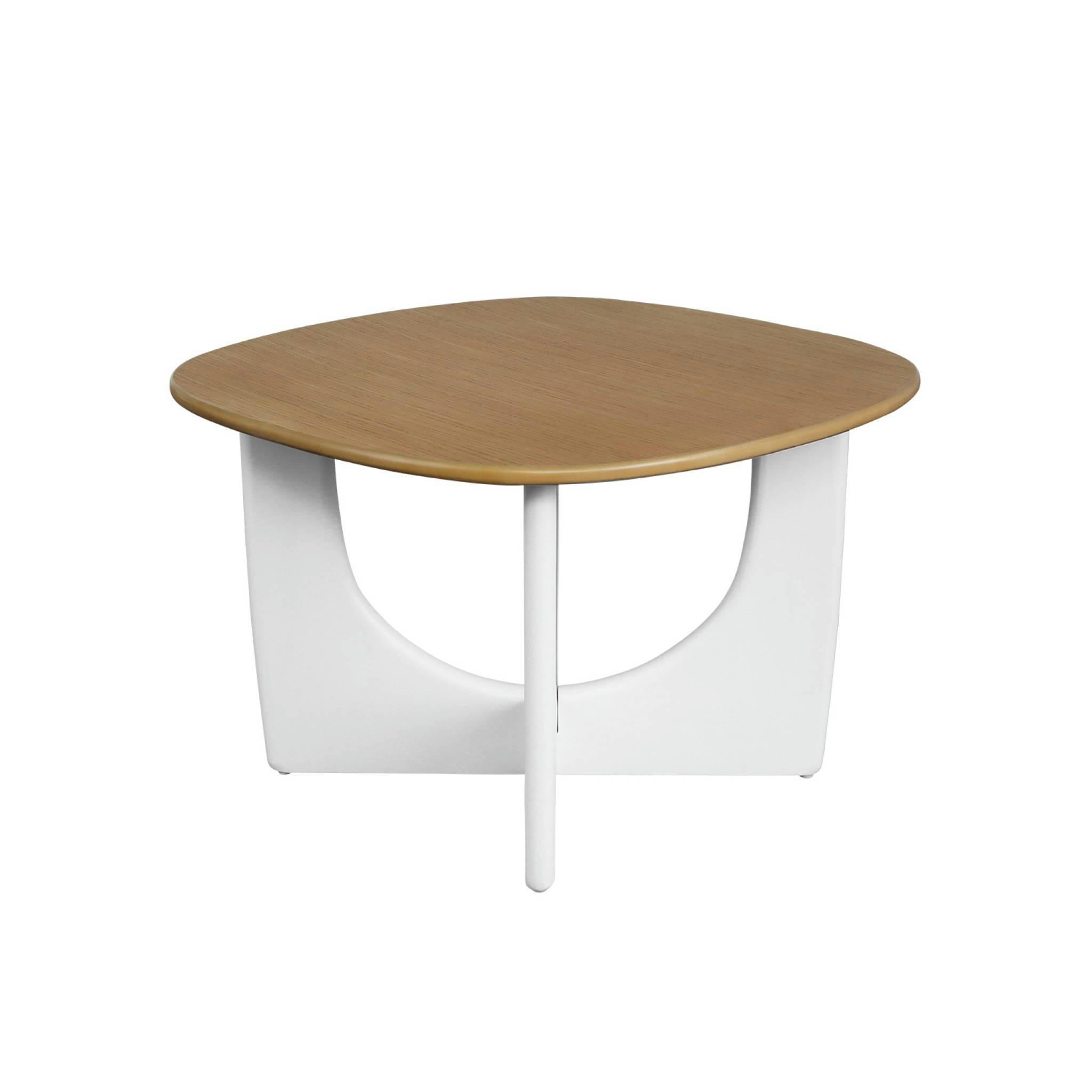 OLYMPIE - Table basse carrée 70cm mdf et placage chêne