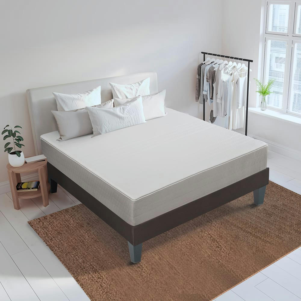 INSPIRATION - Ensemble  140x200  Matelas + Sommier Bois