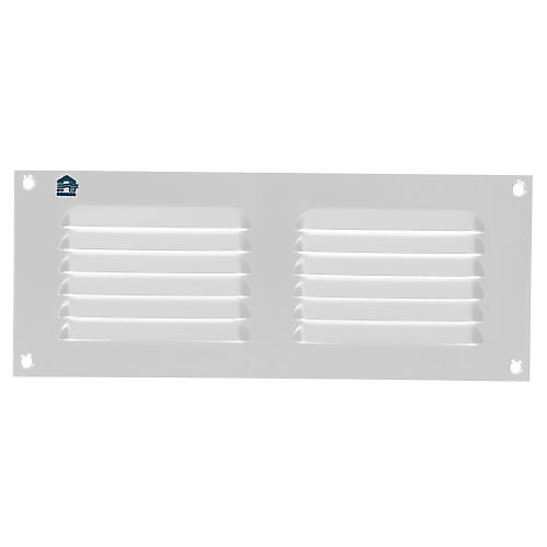 Grille à persienne 436 largeur 250mm hauteur 100mm époxy blanc RAL 9010 - RENSON - 10867