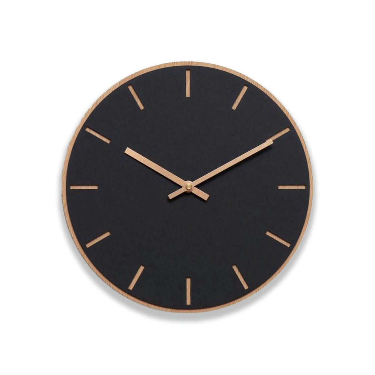 - Horloge murale en linoléum noir D28cm