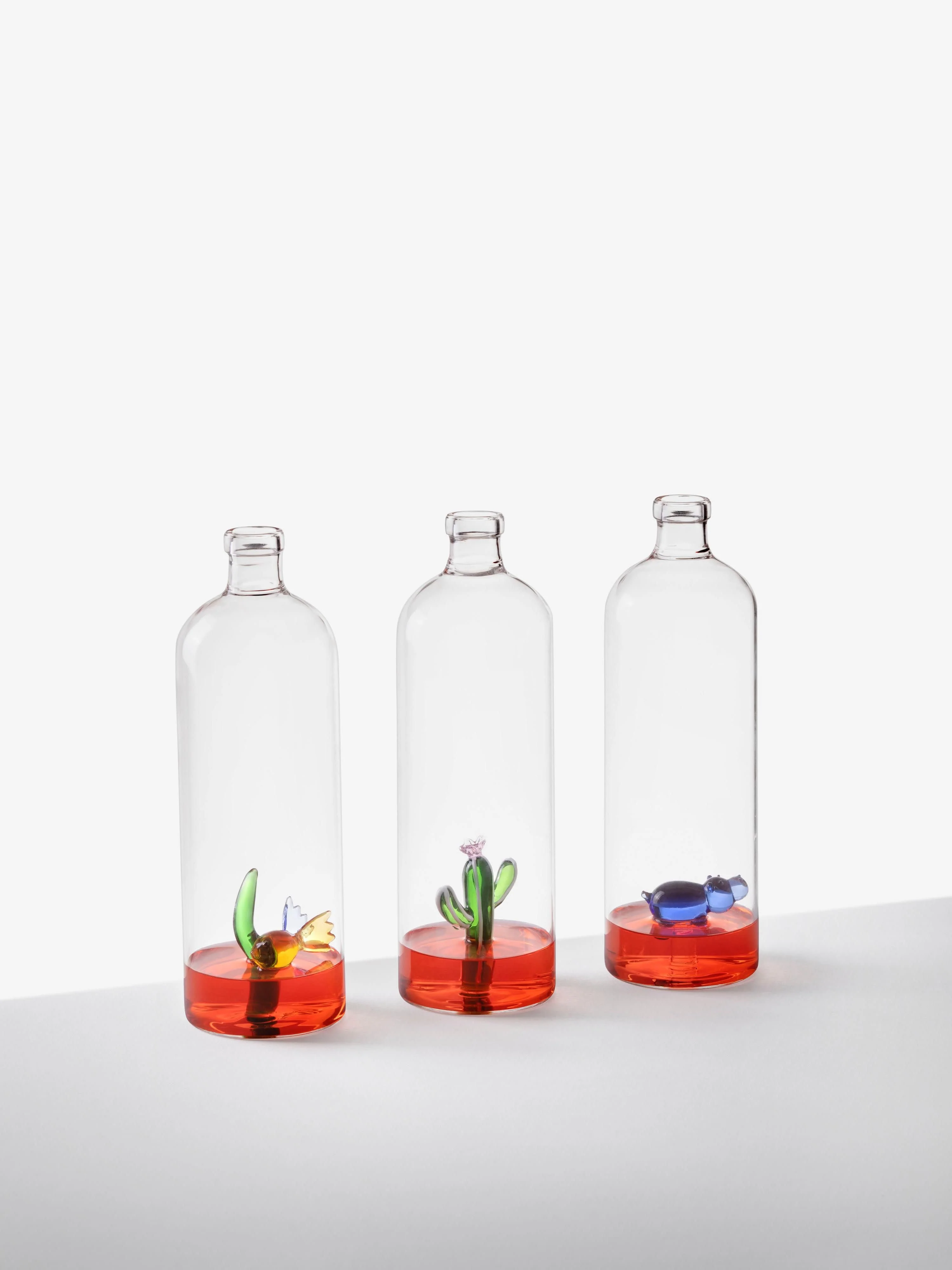 Handgefertigte Karaffe Cactus aus Borosilikatglas, 1.1 L