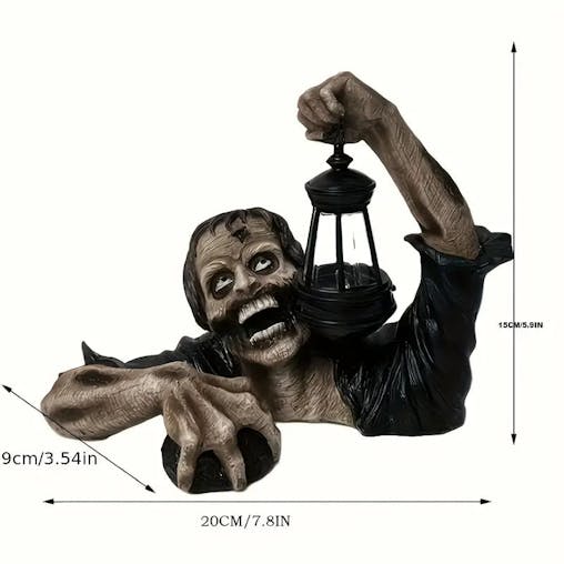 NNETM Undead Illumination: Zombie Garden Statue with Lamp